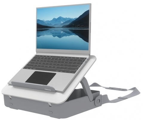 Husa si suport pentru laptop 2 in 1 culoare alba Breyta Blanco Fellowes