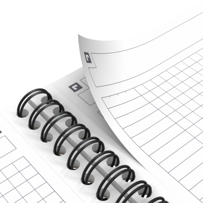 Agenda Oxford International Organiser NoteBook, A5+, 80 file, coperta PEFC, fila micro-perforata, gri, patratele