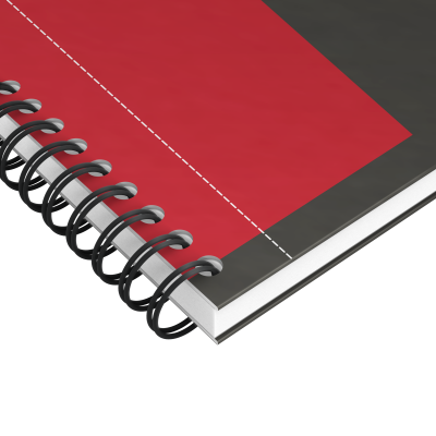 Agenda Oxford International Organiser NoteBook, A5+, 80 file, coperta PEFC, fila micro-perforata, gri, patratele