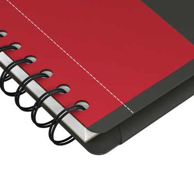 Agenda Oxford International Meeting Book, A5+, 80 file, coperta PP, file pre-perforate, 3 clape pe coperta, gri, patratele