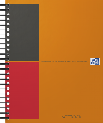 Agenda Oxford International Organiser NoteBook, A5+, 80 file, coperta PEFC, file micro-perforate, portocaliu, dictando