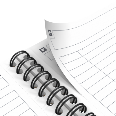 Agenda Oxford International Organiser NoteBook, A5+, 80 file, coperta PEFC, file micro-perforate, portocaliu, dictando