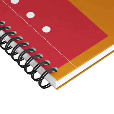 Agenda Oxford International Notebook, A5+, 80 file, coperta rigida, portocaliu, dictando