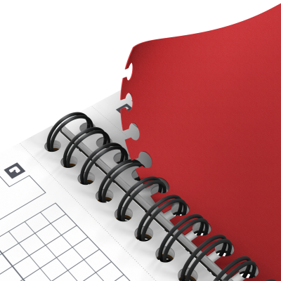Agenda Oxford International Active Book, A5+, 80 file, coperta PP, file micro-perforate gri, patratele