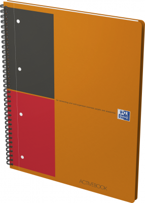 Agenda Oxford International Active Book, A4+, 80 file, coperta PP, portocaliu, dictando