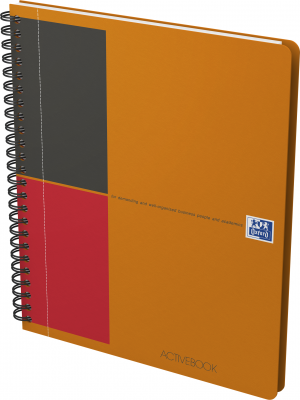 Agenda Oxford International Active Book, A5+, 80 file, coperta PP, file micro-perforate, portocaliu, dictando