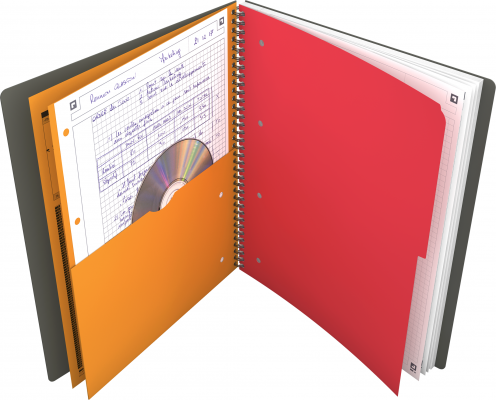 Agenda Oxford International Active Book, A4+, 80 file, coperta PP, gri, patratele