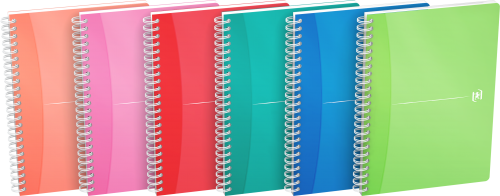 Caiet organizator Oxford Office My Colours, A5, 90 file, coperta PP, diverse culori, dictando
