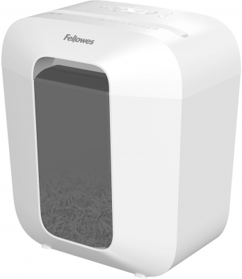 Distrugator documente Fellowes Powershred, LX25, 6 coli, Cross-Cut, alb 
