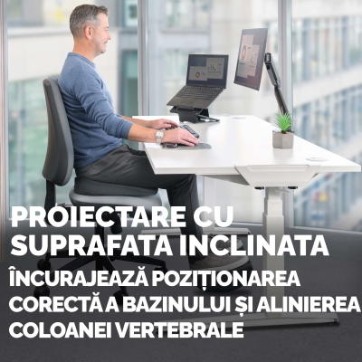 Perna de scaun Fellowes, Breyta Wedge, negru