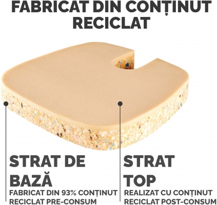 Perna de scaun Fellowes, Breyta Comfort, negru