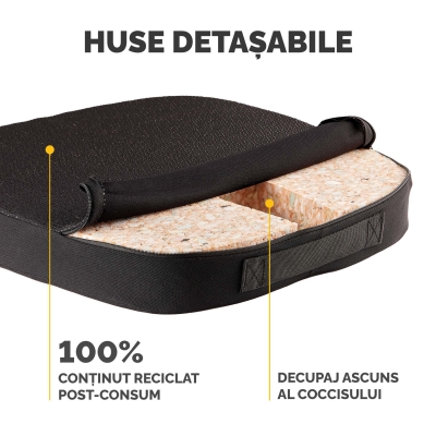 Perna de scaun Fellowes, Breyta Comfort, negru