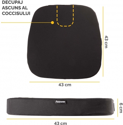 Perna de scaun Fellowes, Breyta Comfort, negru