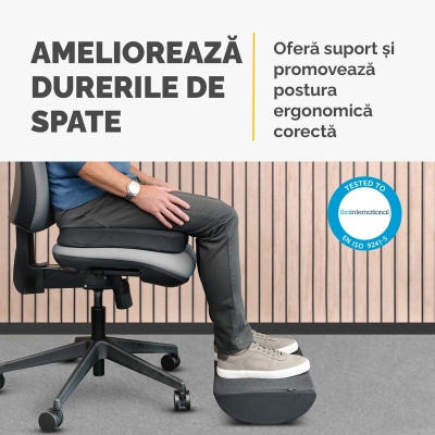 Perna de sprijin pentru picioare, Fellowes Breyta, negru