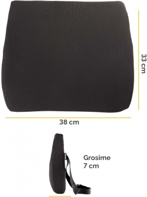 Perna pentru spate Fellowes, Breyta Comfort, negru