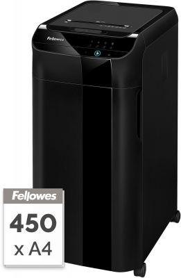 Distrugator documente automat, Fellowes Automax 450 C, 450 coli, cross cut 