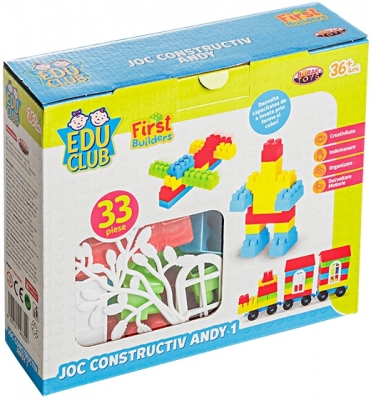 Joc Constructiv Andy 1 EDU CLUB, 33 piese, Burak Toys