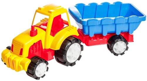 Tractor Remorca Super, diverse culori, Burak Toys