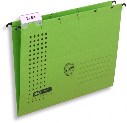 Dosar suspendat simplu Elba Ultimate, A4, verde, 330 file