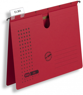 Dosar suspendat cu sina Elba Ultimate, A4, rosu, 200 file