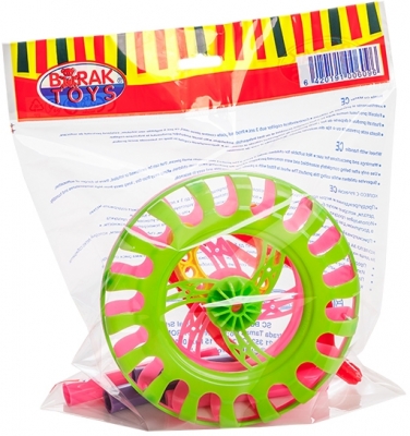 Roata cu maner, diverse culori, Burak Toys