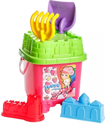 Set Castel nr. 1, galetusa + accesorii nisip, Jesse, Burak Toys