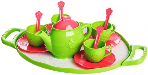 Set Ceai Printesa Melissa, verde-rosu, Burak Toys
