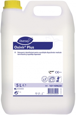 Detergent dezinfectant concentrat Oxivir Excel Acti Diversey, suprafete neporoase si dizpozitive medicale non-invazive pentru suprafete alimentare si non-alimentare, 5 L