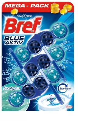 Odorizant wc 3 x 50 gr bile Color Aktiv Eucalyptus Bref 