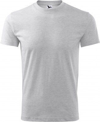 Tricou cu gat rotund, unisex, gri deschis, Malfini