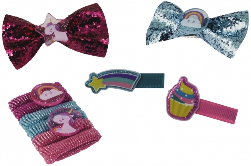 Gentuta cu accesorii de par pentru fetite Rainbow Love As Toys