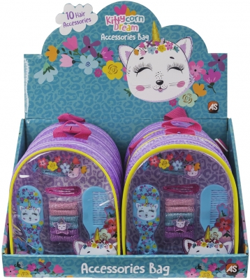 Gentuta cu accesorii de par pentru fetite Kittycorn As Toys
