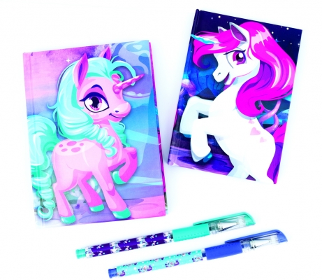 Set agende cu pix, model Unicorn 2 buc/set As Toys