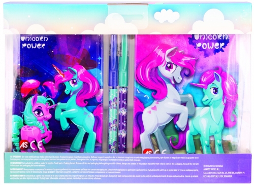 Set agende cu pix, model Unicorn 2 buc/set As Toys