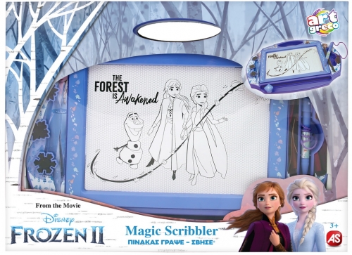 Tabla de scris Scribbler mare Frozen 2, cu burete magic, pentru copii As Toys