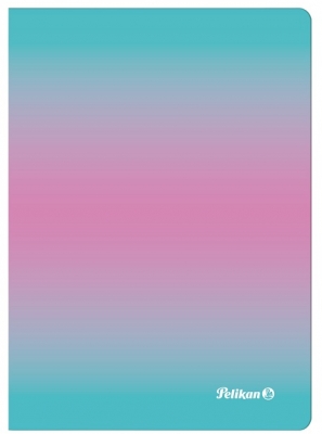 Caiet A6 80 file Color Edition, hartie 70g/mp, colturi rotunjite, patratele, culoare roz/menta Pelikan