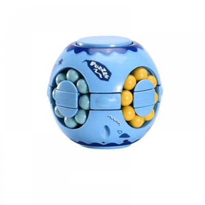Jucarie antistres senzoriala Cub magic interactiv, Magic Bean, Sfera, 7 cm, culoare albastru