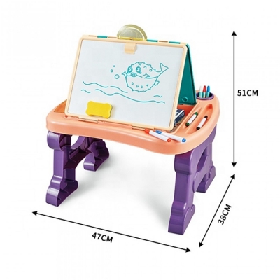 Jucarie educativa pentru copii 2 in 1, tabla si masa pentru desenat 