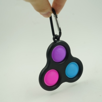 Jucarie senzoriala spinner Flippy- Fidget Toy, Simple Dimple, 3 bilute, negru 