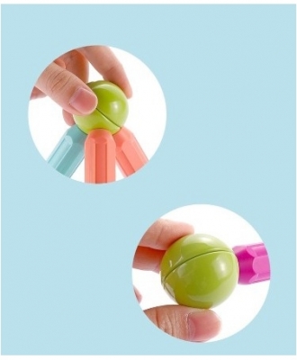 Set 25 piese magnetice de constructie, multicolore 