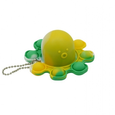 Jucarie senzoriala antistres Pop it Now and Flip it, Push Bubble, 9 cm, Caracatita Reversibila, multicolora V4