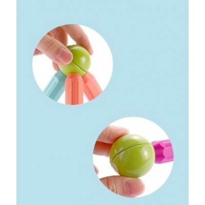 Set 42 piese magnetice de constructie, multicolore 