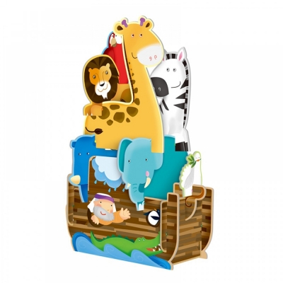 Puzzle 3D pentru copii, Arca lui Noe, 12 piese