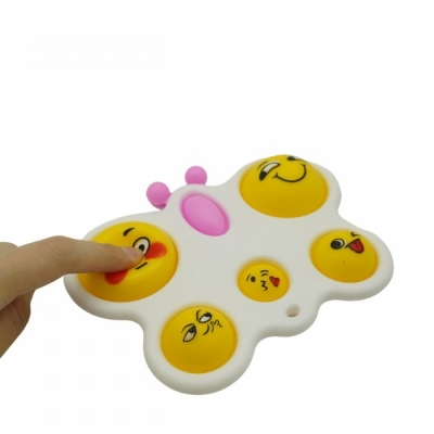 Jucarie Senzoriala Antistres, Simple Dimple, 5 bulinute, Fluture Emojis