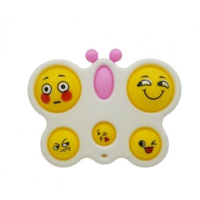 Jucarie Senzoriala Antistres, Simple Dimple, 5 bulinute, Fluture Emojis
