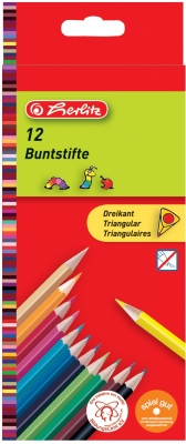 Creioane colorate triunghiular 1/1 set 12 buc/set Herlitz