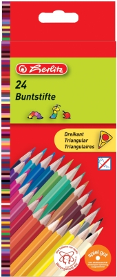 Creioane colorate triunghiular 1/1 set 24 buc/set Herlitz