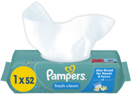 Servetele umede Pampers Fresh Clean, 1 pachet, 52 buc