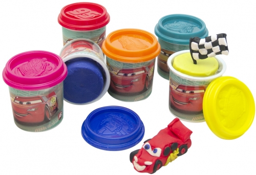 Set borcanase cu plastilina 114 gr Cars 6 buc/set As Toys