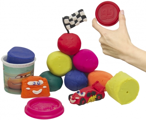 Set borcanase cu plastilina 114 gr Cars 6 buc/set As Toys